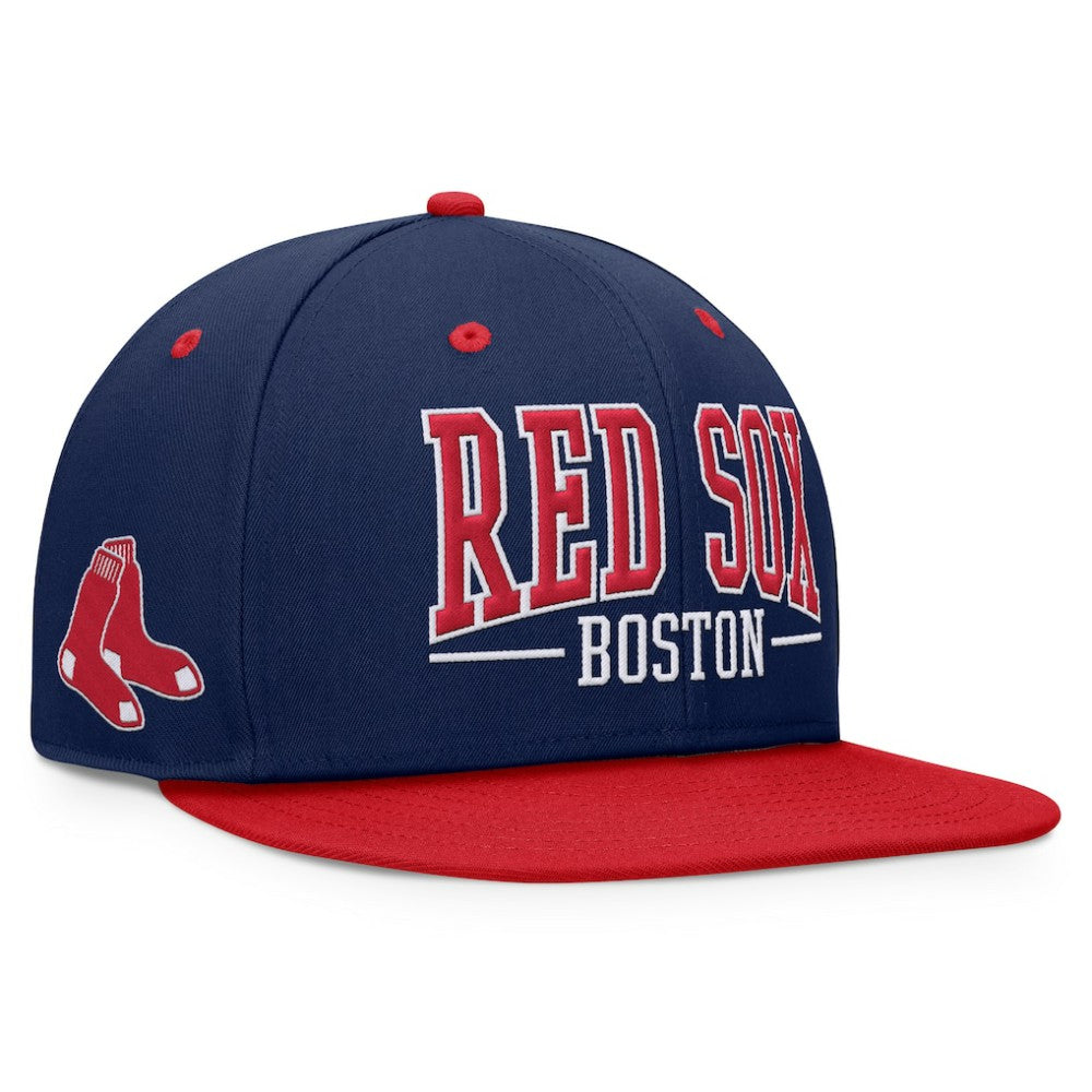 Boston Red Sox Fanatics Fundamental Bold Snapback Hat - Navy/Red Hats