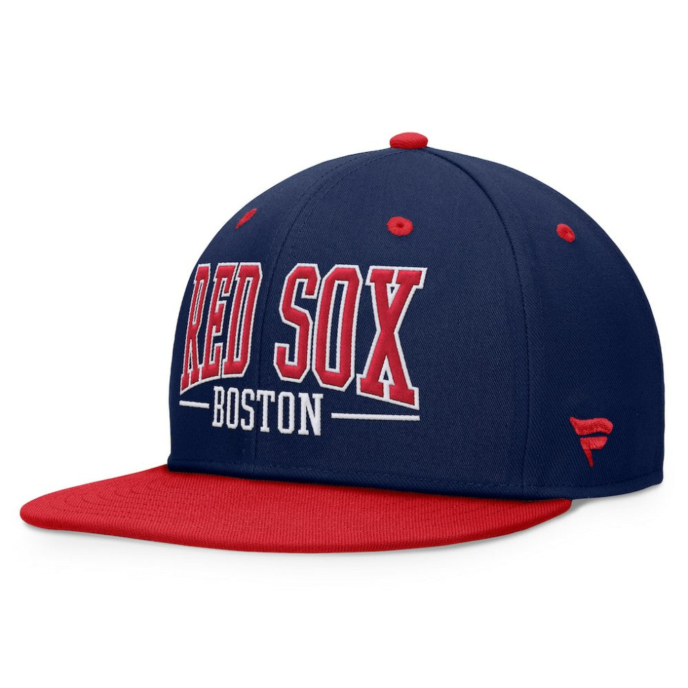 Boston Red Sox Fanatics Fundamental Bold Snapback Hat - Navy/Red Hats