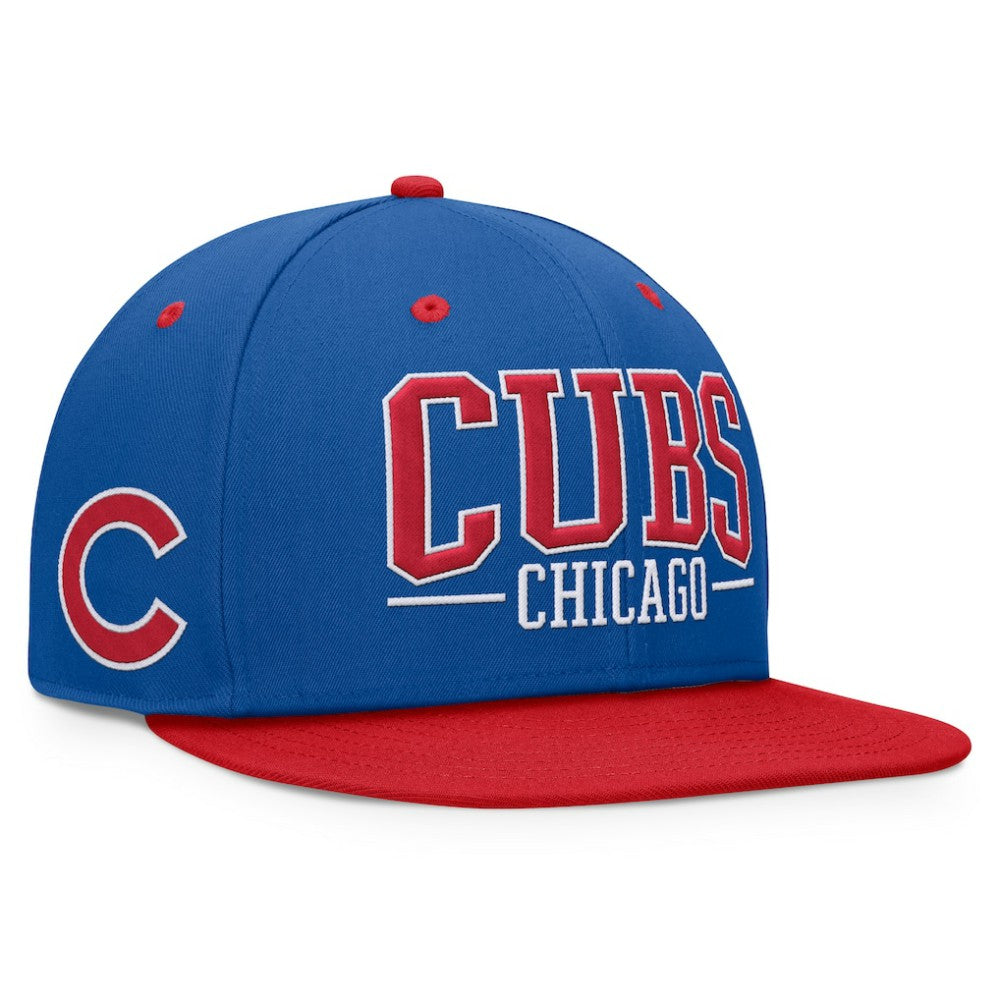 Chicago Cubs Fanatics Fundamental Bold Snapback Hat - Royal/Red Hats