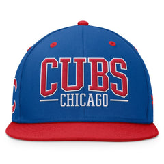 Chicago Cubs Fanatics Fundamental Bold Snapback Hat - Royal/Red Hats