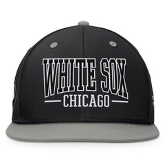 Chicago White Sox Fanatics Fundamental Bold Snapback Hat - Black/Gray Hats