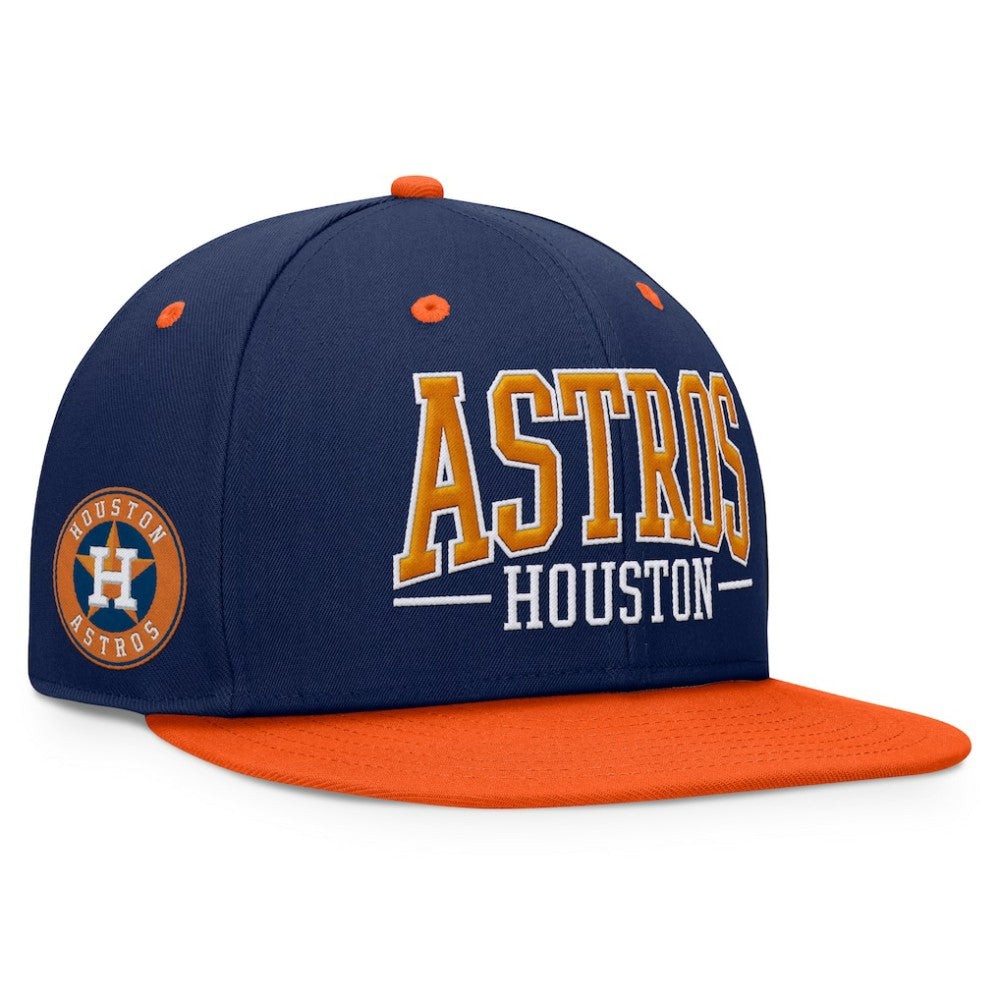 Houston Astros Fanatics Fundamental Bold Snapback Hat - Navy/Orange Hats