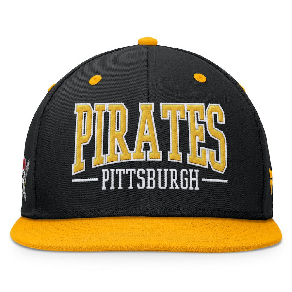 Pittsburgh Pirates Fanatics Fundamental Bold Snapback Hat - Black/Gold Hats