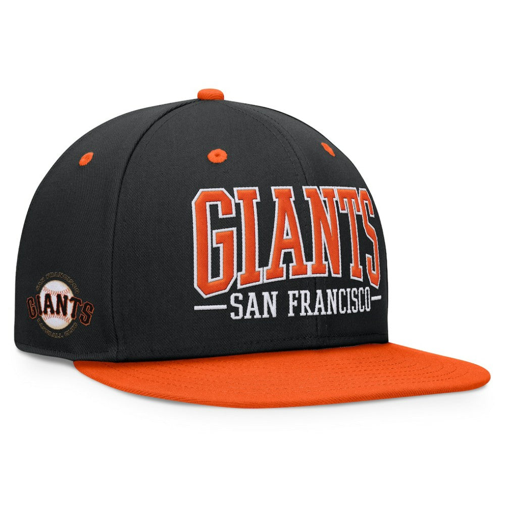 San Francisco Giants Fanatics Fundamental Bold Snapback Hat - Black/Orange Hats