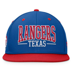 Texas Rangers Fanatics Fundamental Bold Snapback Hat - Royal/Red Hats