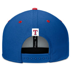 Texas Rangers Fanatics Fundamental Bold Snapback Hat - Royal/Red Hats