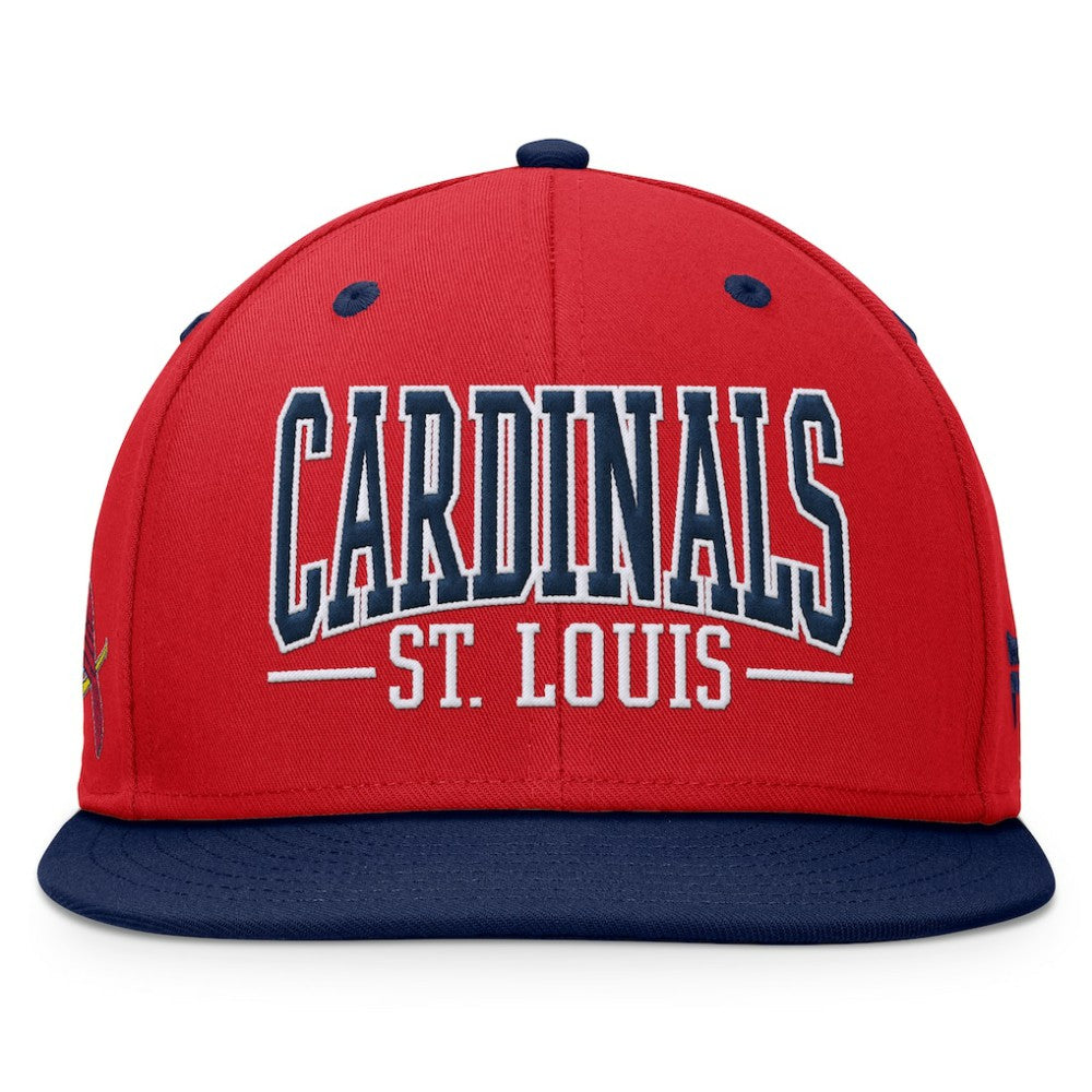 St. Louis Cardinals Fanatics Fundamental Bold Snapback Hat - Red/Navy Hats
