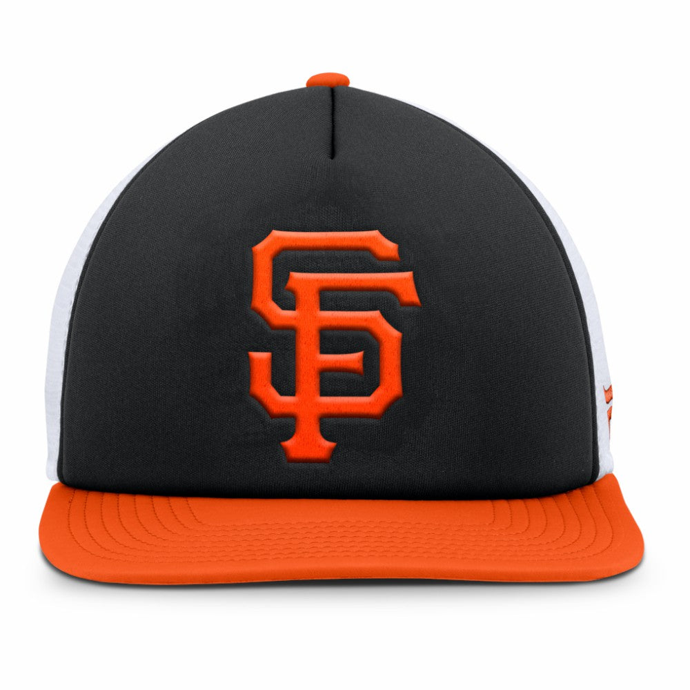 San Francisco Giants Fanatics Fundamental Foam Front Snapback Hat - Black/White Hats