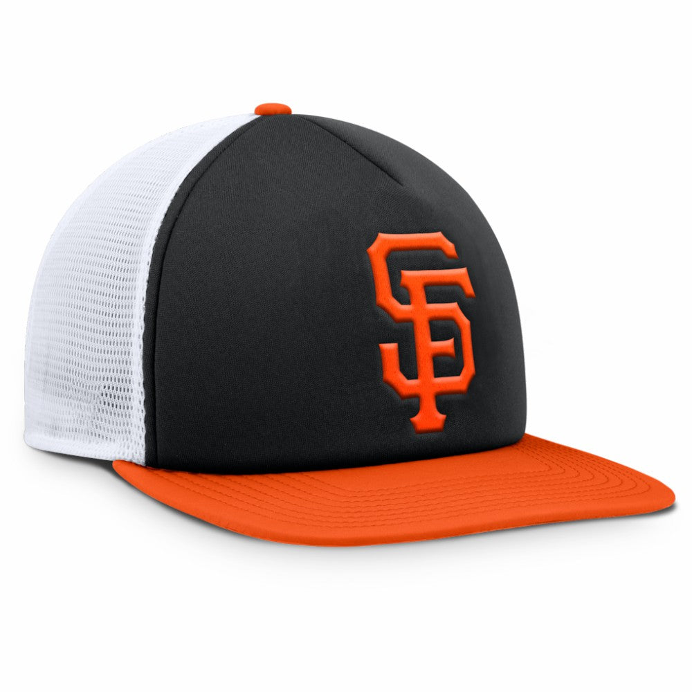 San Francisco Giants Fanatics Fundamental Foam Front Snapback Hat - Black/White Hats