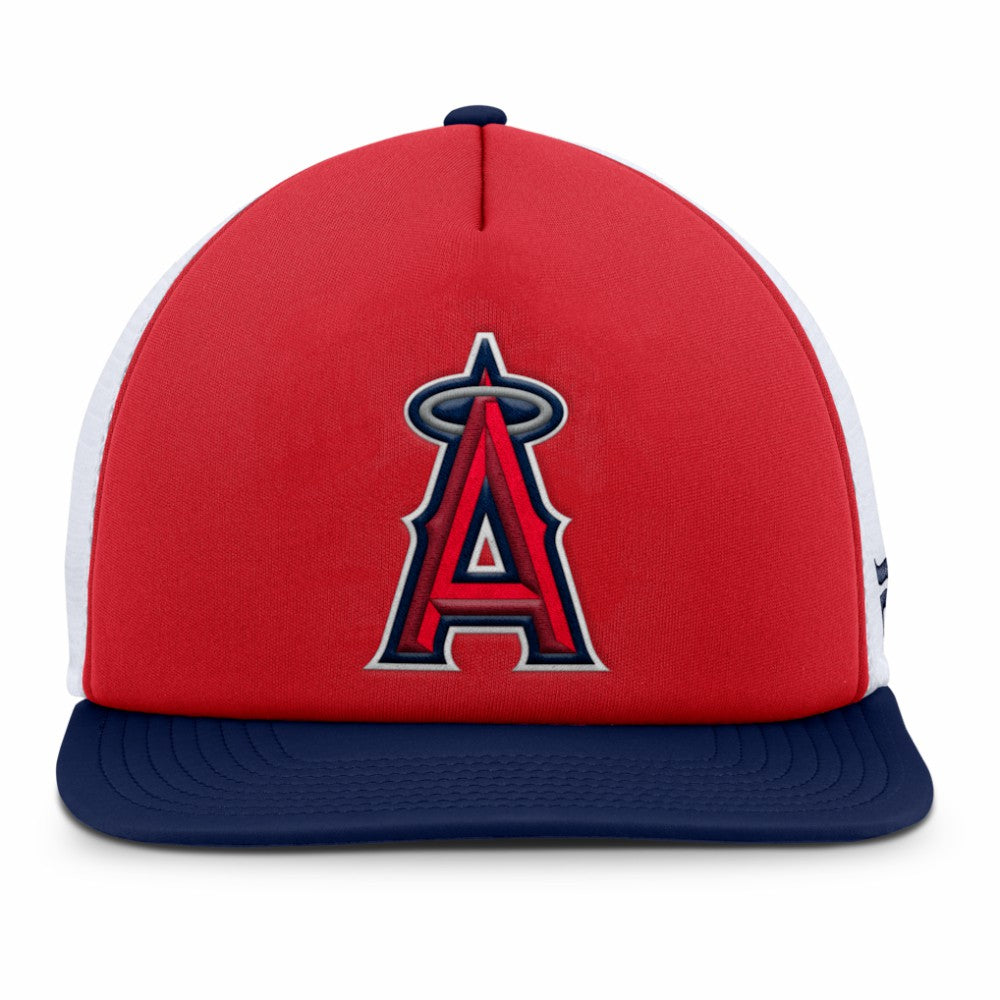 Los Angeles Angels Fanatics Fundamental Foam Front Snapback Hat - Red/White Hats