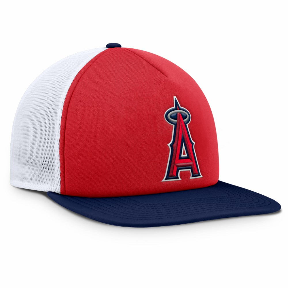 Los Angeles Angels Fanatics Fundamental Foam Front Snapback Hat - Red/White Hats