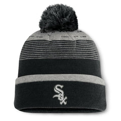 Chicago White Sox Fanatics Fundamental Gradient Cuffed Knit Hat with Pom - Black Hats