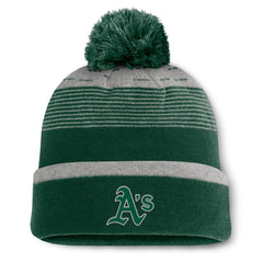 Athletics Fanatics Fundamental Gradient Cuffed Knit Hat with Pom - Green Hats