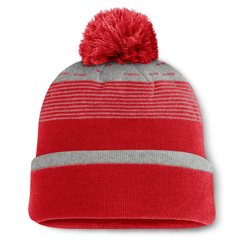 St. Louis Cardinals Fanatics Fundamental Gradient Cuffed Knit Hat with Pom - Red Hats