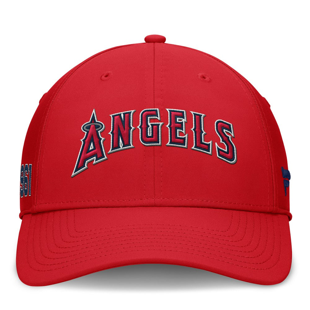 Los Angeles Angels Fanatics Fundamental Tag Flex Hat - Red Hats