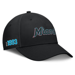 Miami Marlins Fanatics Fundamental Tag Flex Hat - Black Hats