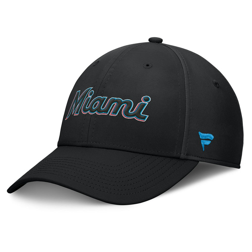 Miami Marlins Fanatics Fundamental Tag Flex Hat - Black Hats