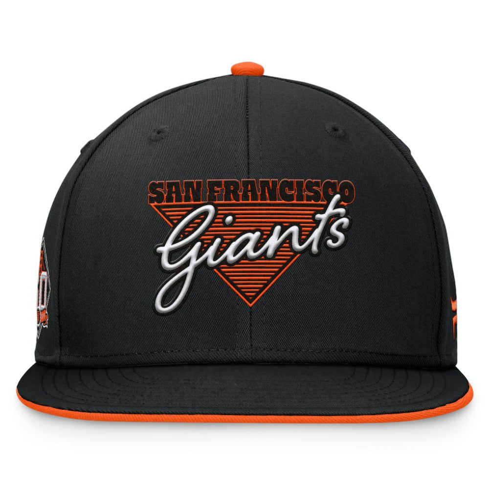 San Francisco Giants Fanatics Fundamental Tri-Script Fitted Hat - Black Hats