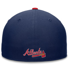 Atlanta Braves Fanatics Fundamental Tri-Script Fitted Hat - Navy Hats