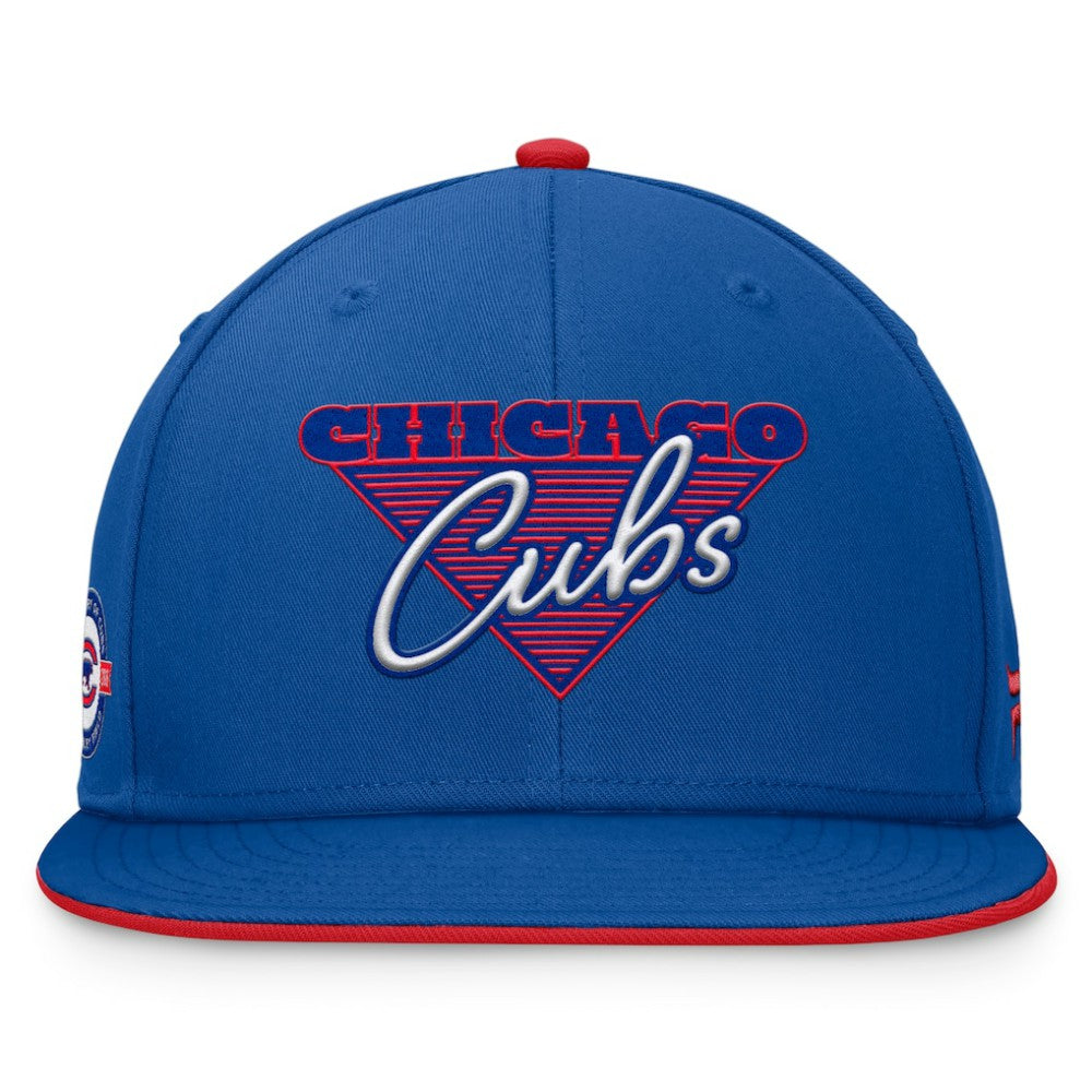Chicago Cubs Fanatics Fundamental Tri-Script Fitted Hat - Royal Hats