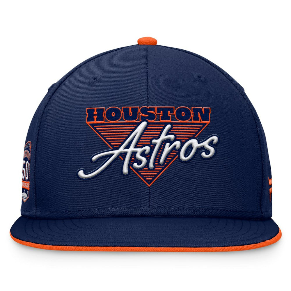Houston Astros Fanatics Fundamental Tri-Script Fitted Hat - Navy Hats