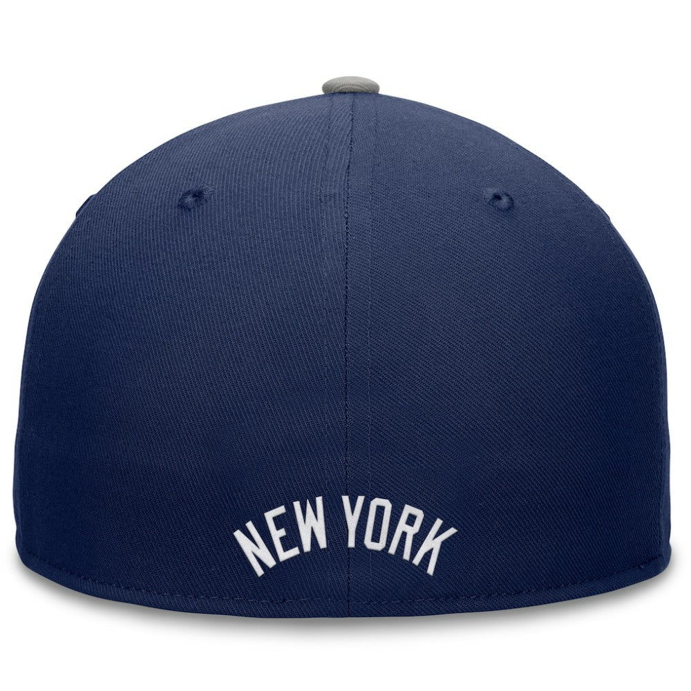 New York Yankees Fanatics Fundamental Tri-Script Fitted Hat - Navy Hats