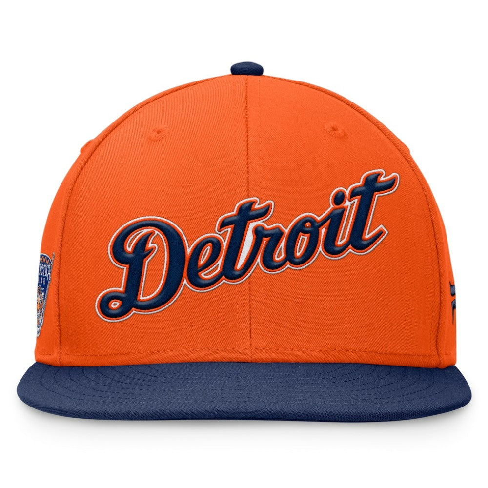 Detroit Tigers Fanatics Fundamental Two-Tone Fitted Hat - Orange Hats