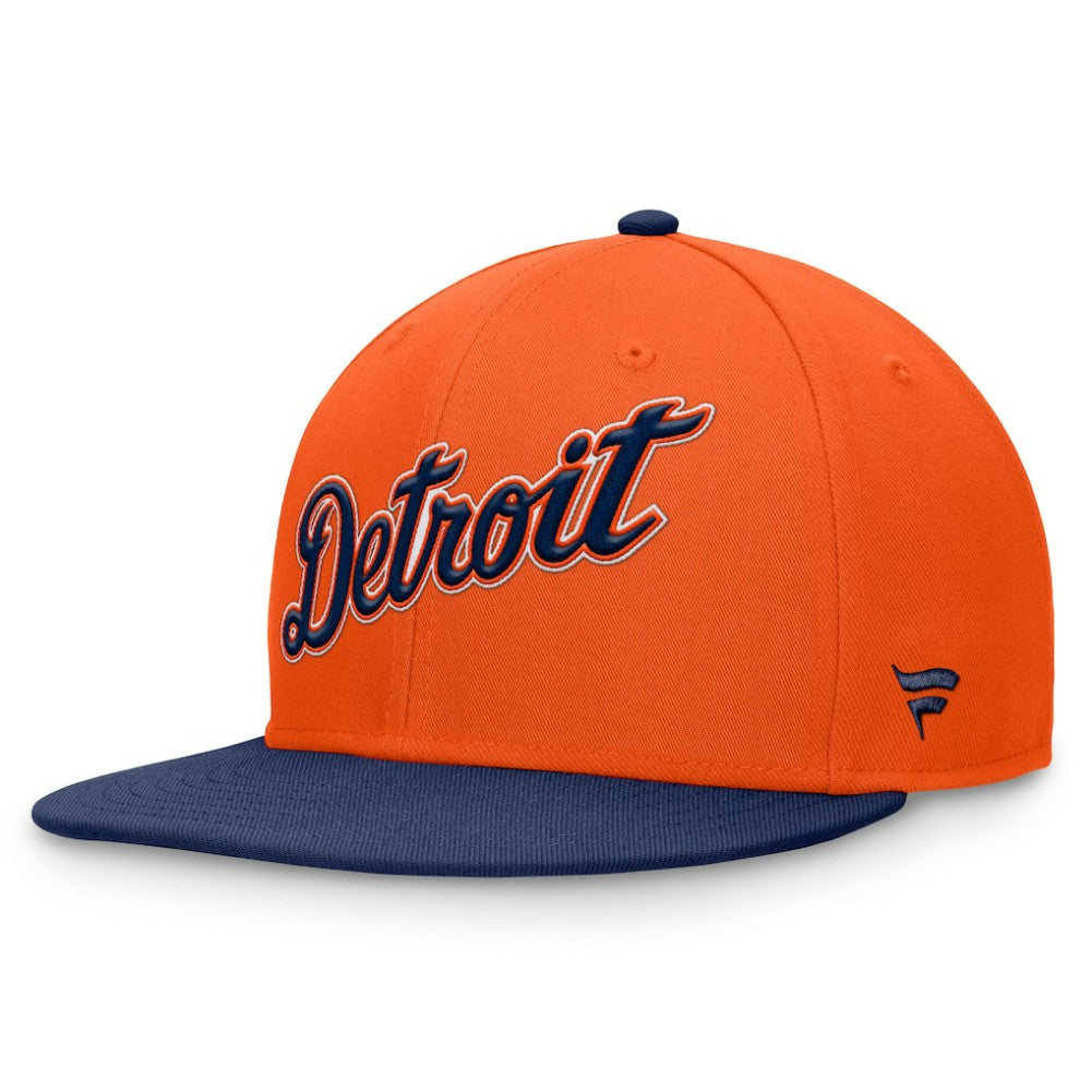 Detroit Tigers Fanatics Fundamental Two-Tone Fitted Hat - Orange Hats