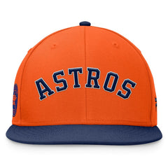 Houston Astros Fanatics Fundamental Two-Tone Fitted Hat - Orange/Navy Hats