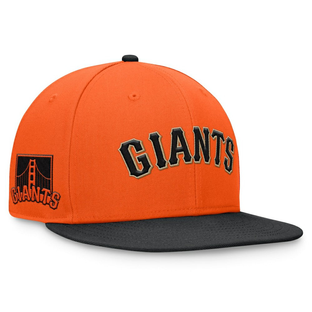 San Francisco Giants Fanatics Fundamental Two-Tone Fitted Hat - Orange/Black Hats