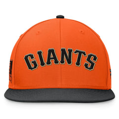 San Francisco Giants Fanatics Fundamental Two-Tone Fitted Hat - Orange/Black Hats