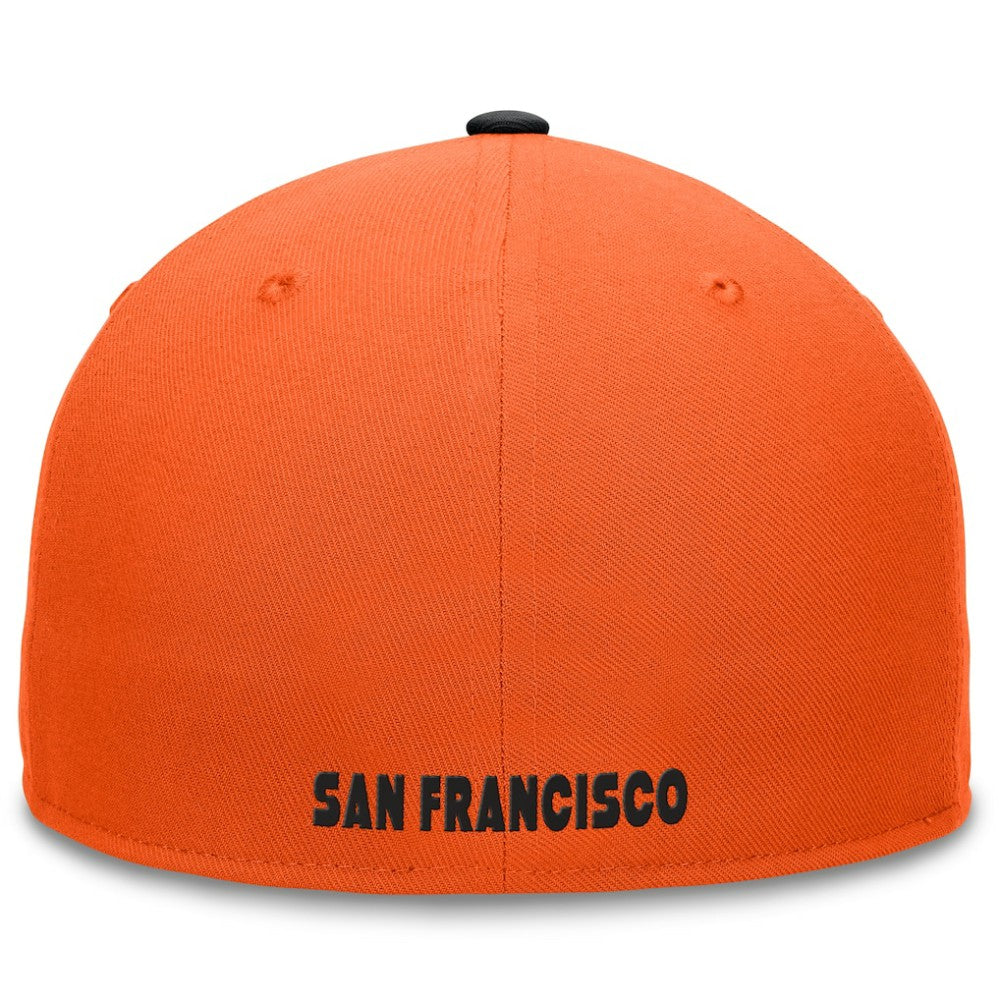 San Francisco Giants Fanatics Fundamental Two-Tone Fitted Hat - Orange/Black Hats