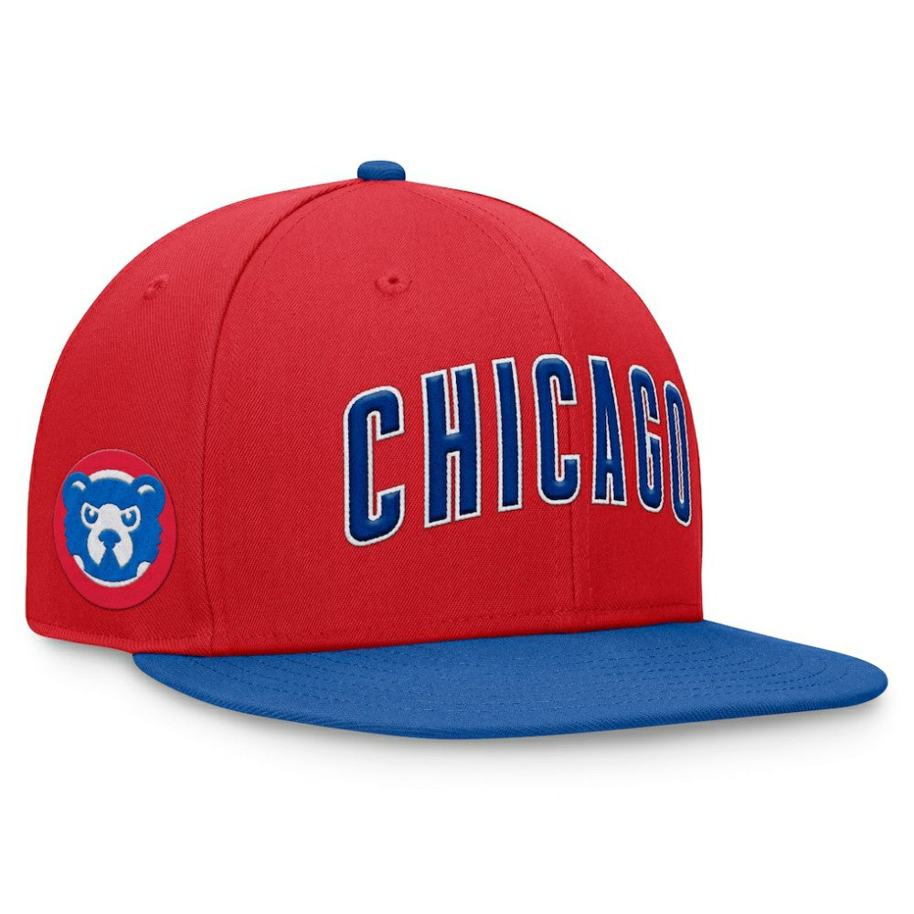 Chicago Cubs Fanatics Fundamental Two-Tone Fitted Hat - Red Hats