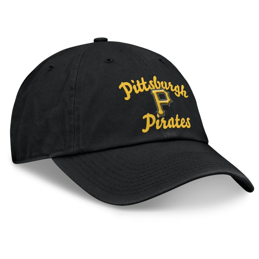 Pittsburgh Pirates Fanatics Women's Fundamental Script Logo Adjustable Hat - Black Hats