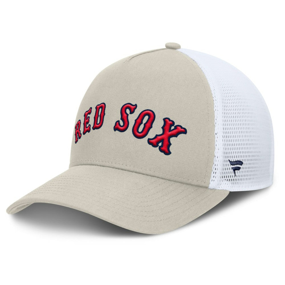 Boston Red Sox Fanatics Heritage Light Khaki A-Frame Adjustable Hat - Khaki Hats