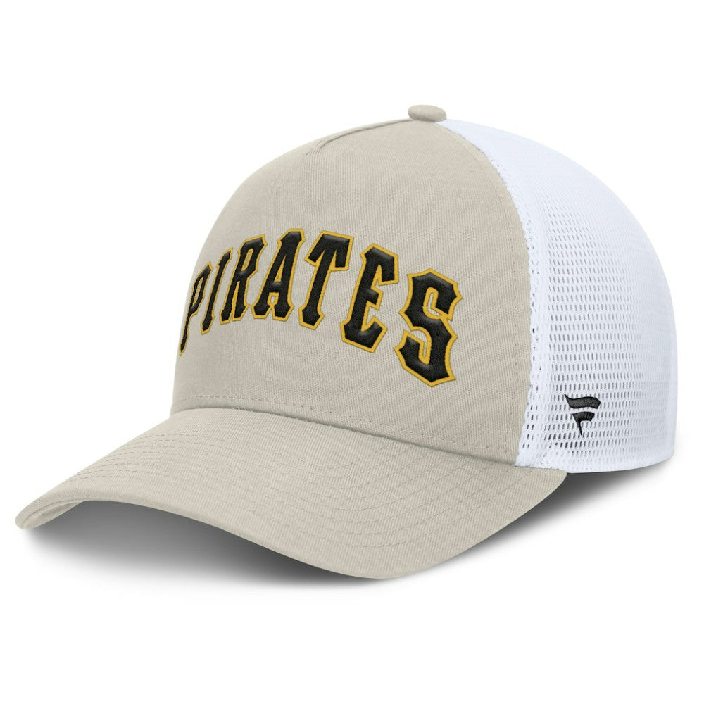 Pittsburgh Pirates Fanatics Heritage Light Khaki A-Frame Adjustable Hat - Khaki Hats