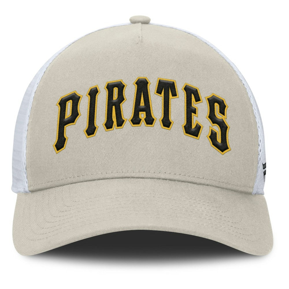Pittsburgh Pirates Fanatics Heritage Light Khaki A-Frame Adjustable Hat - Khaki Hats