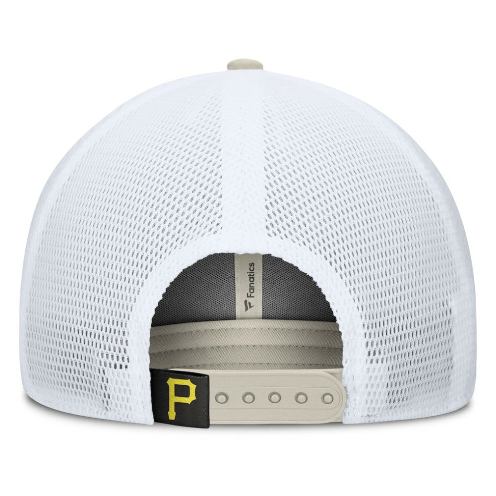 Pittsburgh Pirates Fanatics Heritage Light Khaki A-Frame Adjustable Hat - Khaki Hats