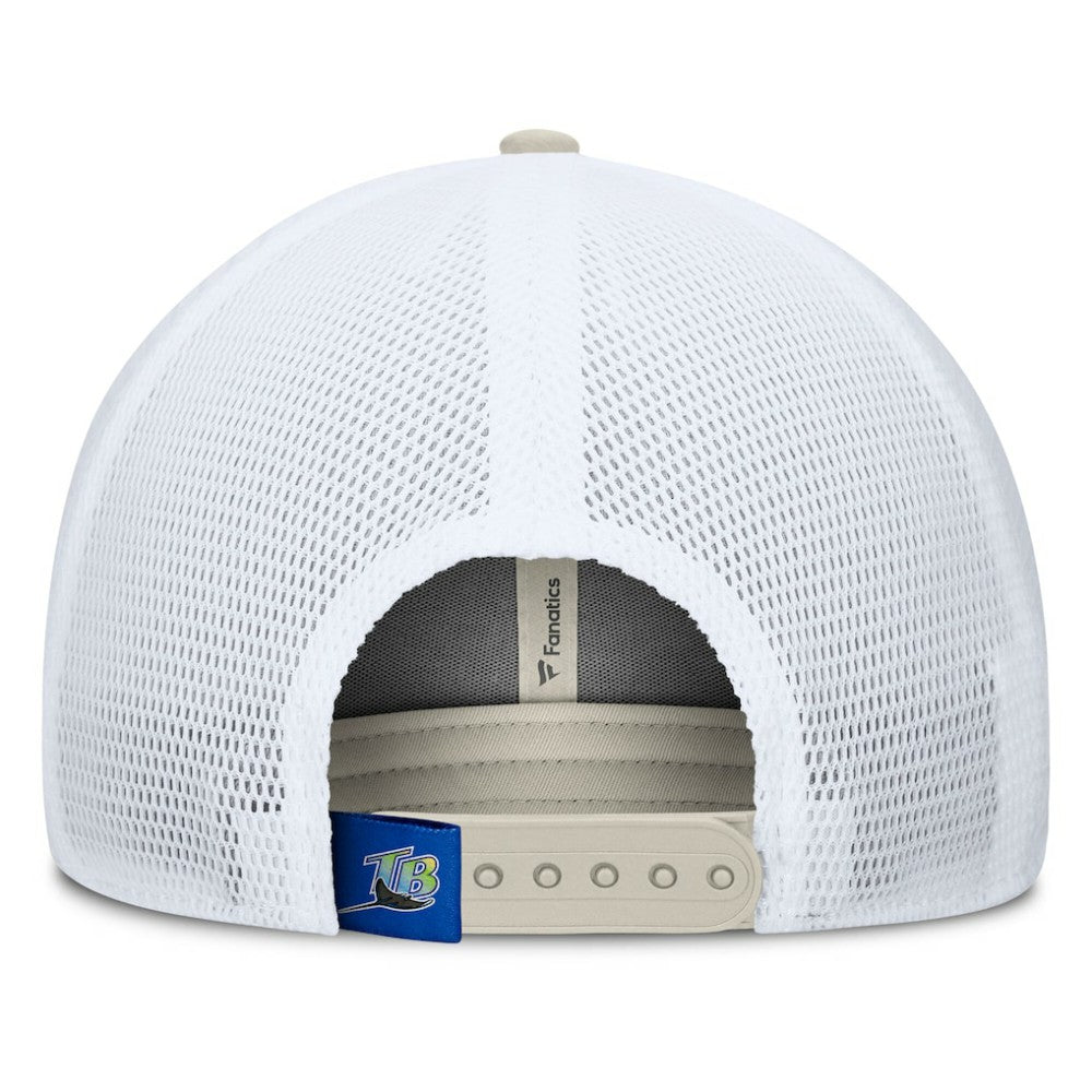 Tampa Bay Rays Fanatics Heritage Light Khaki A-Frame Adjustable Hat - Khaki Hats