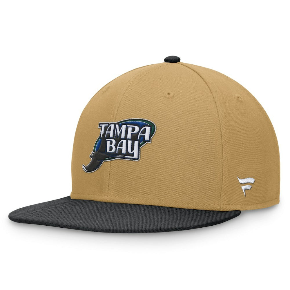 Tampa Bay Rays Fanatics  Heritage Two-Tone Fitted Hat - Khaki/Black Hats