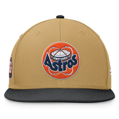 Houston Astros Fanatics  Heritage Two-Tone Fitted Hat - Khaki/Black Hats