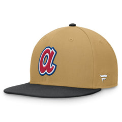 Atlanta Braves Fanatics  Heritage Two-Tone Fitted Hat - Khaki/Black Hats