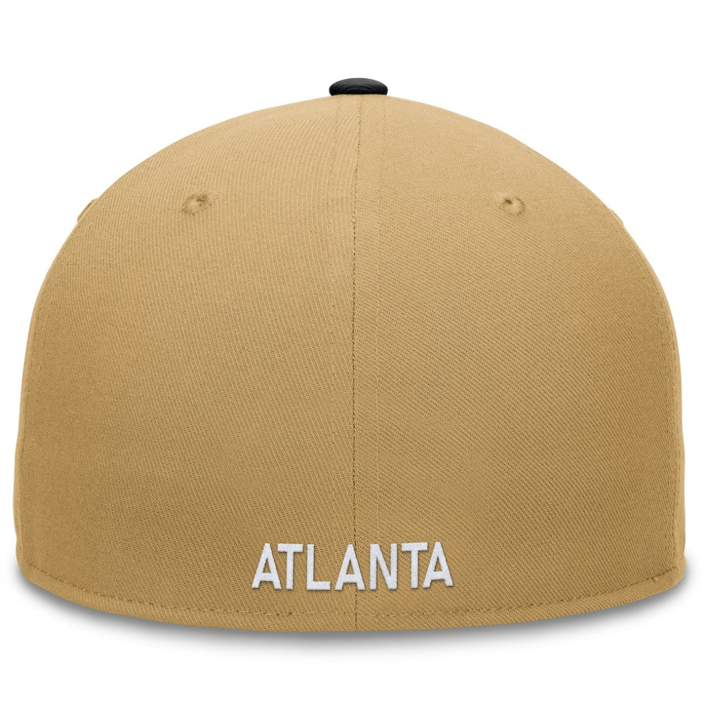 Atlanta Braves Fanatics  Heritage Two-Tone Fitted Hat - Khaki/Black Hats