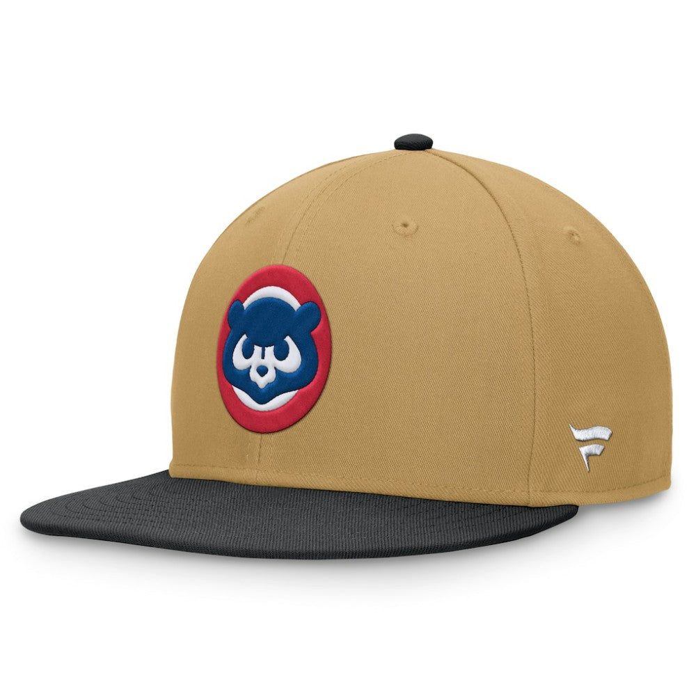 Chicago Cubs Fanatics  Heritage Two-Tone Fitted Hat - Khaki/Black Hats