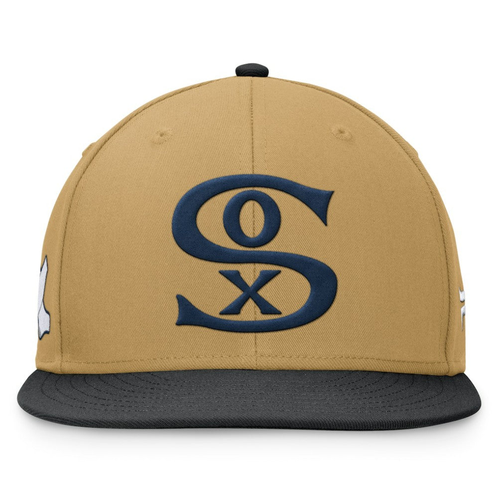 Chicago White Sox Fanatics  Heritage Two-Tone Fitted Hat - Khaki/Black Hats