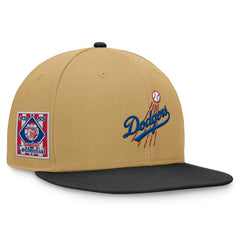 Los Angeles Dodgers Fanatics  Heritage Two-Tone Fitted Hat - Khaki/Black Hats
