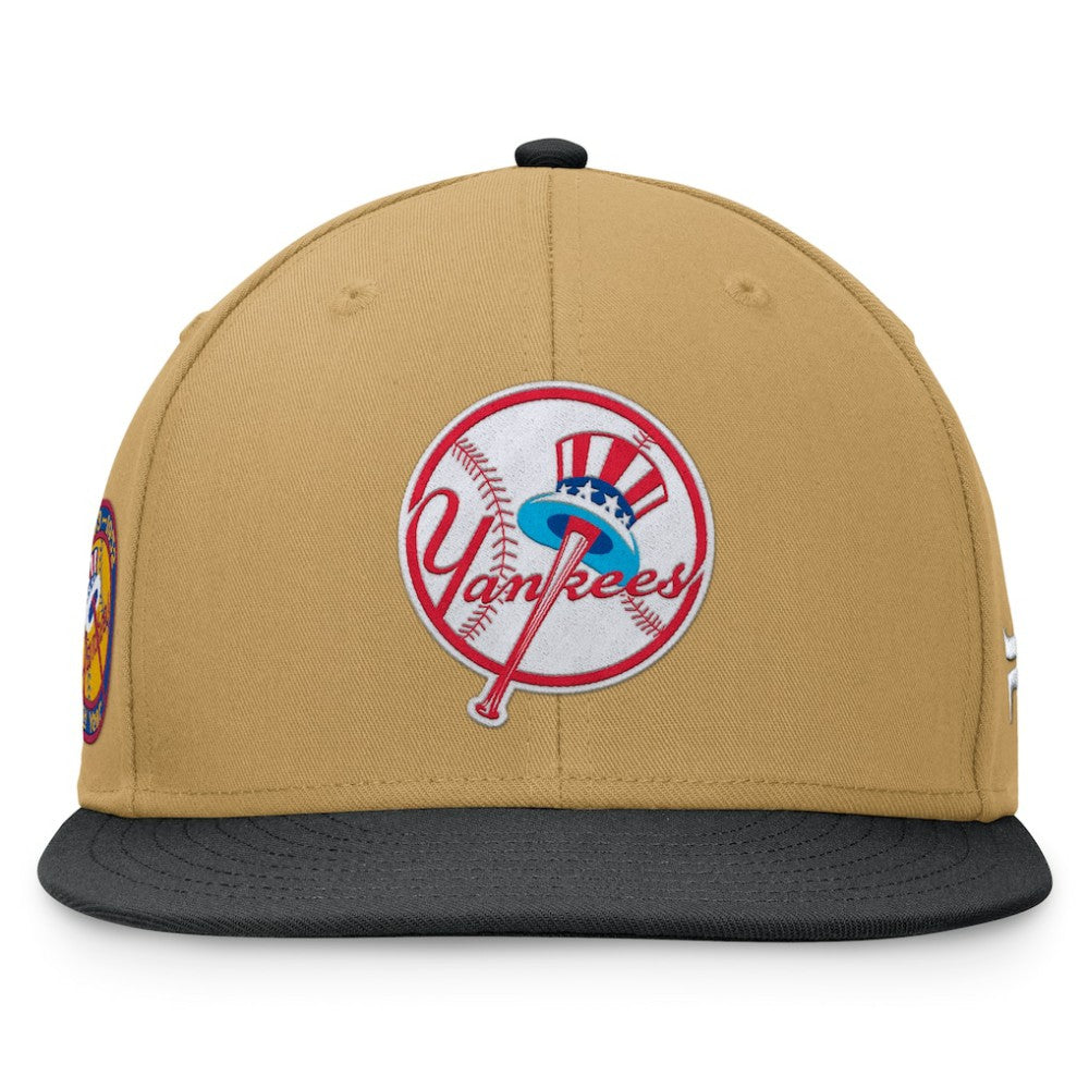 New York Yankees Fanatics  Heritage Two-Tone Fitted Hat - Khaki/Black Hats