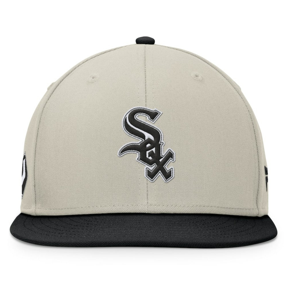 Chicago White Sox Fanatics Team Two-Tone Snapback Hat - Khaki/Black Hats