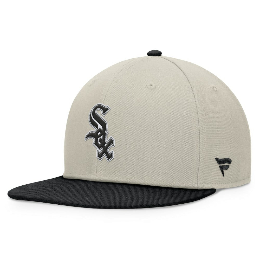Chicago White Sox Fanatics Team Two-Tone Snapback Hat - Khaki/Black Hats