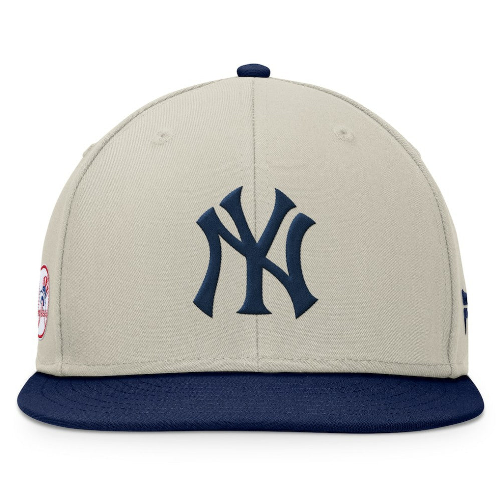 New York Yankees Fanatics Team Two-Tone Snapback Hat - Khaki/Navy Hats